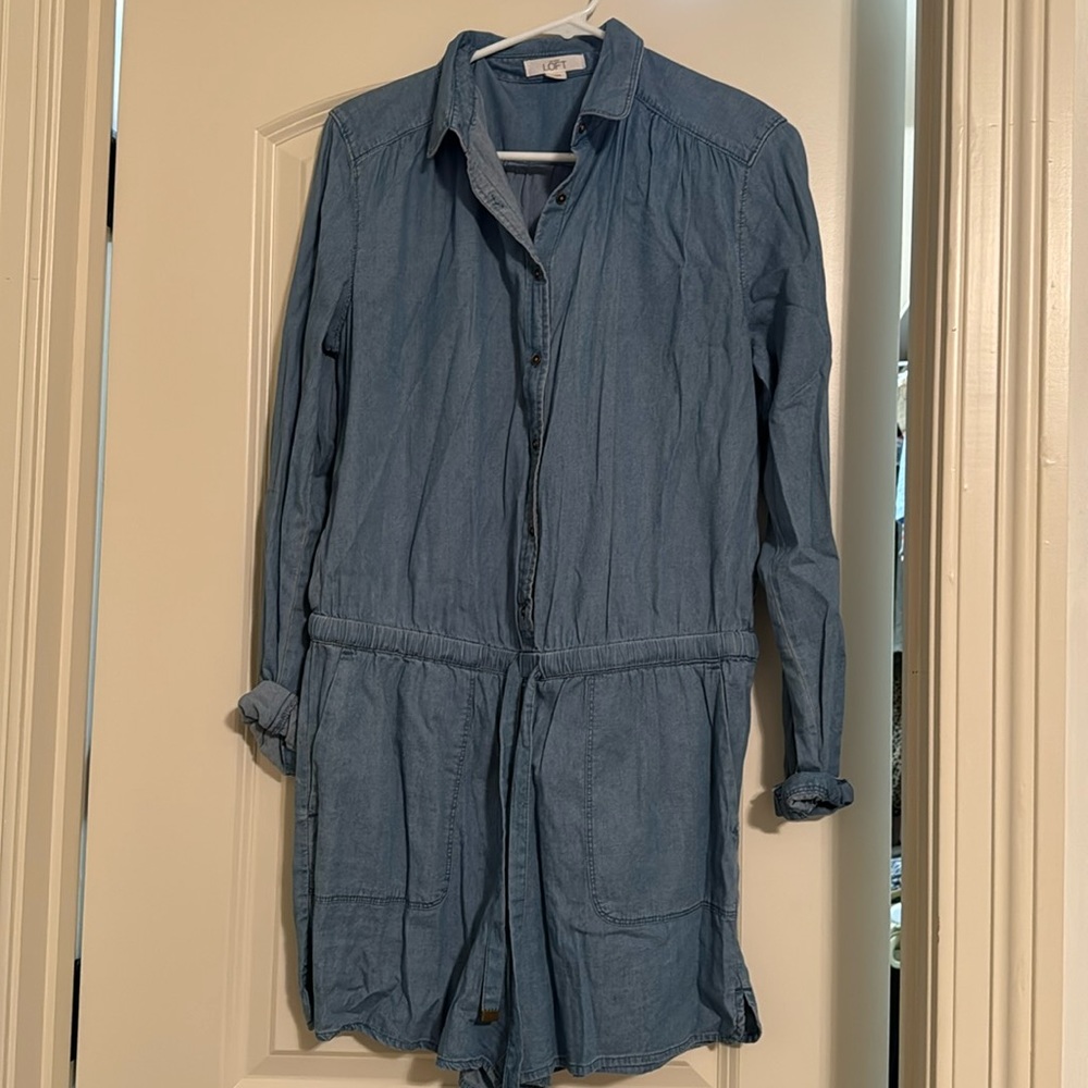 Loft Blue Jean Romper- Size Medium